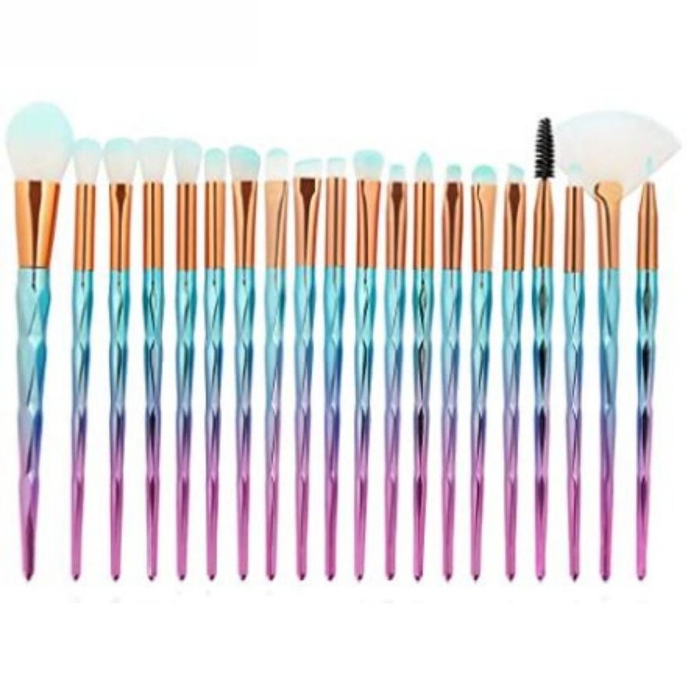 New 20pcs Unicorn Diamond Makeup Brush Set
